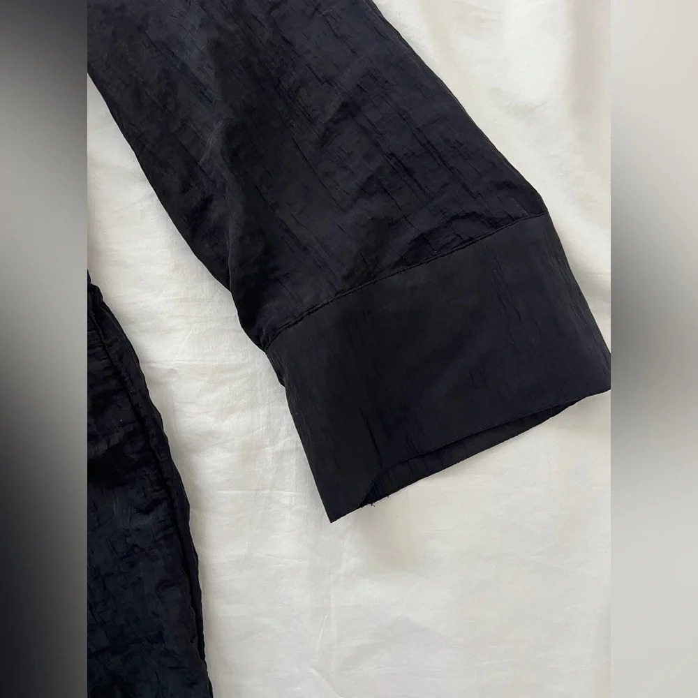 H&M Black V-Neck Twist-Front Dress